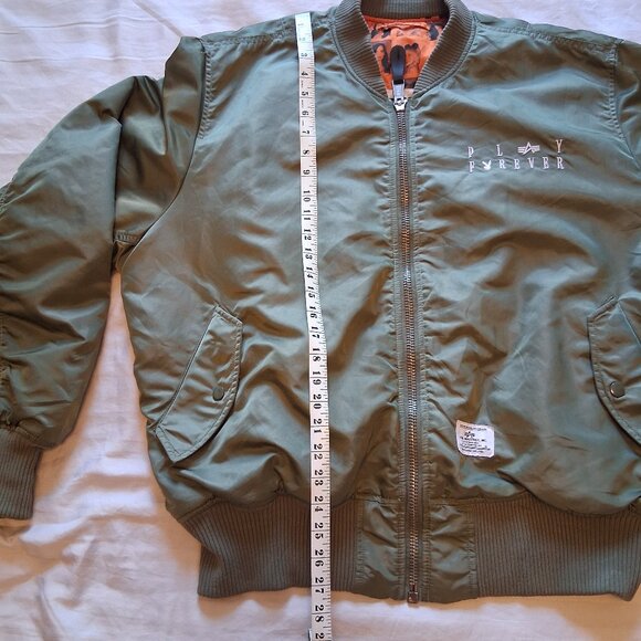 Playboy x Alpha Industries Reversible MA-1 Sage Flight Jacket Adult XL - Picture 15 of 16